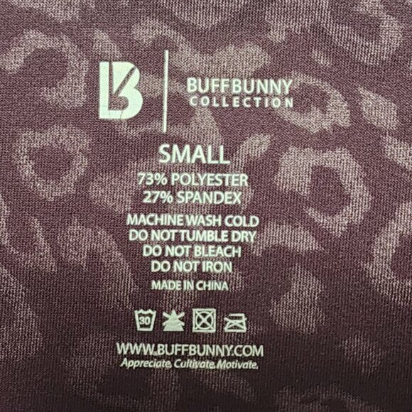 Buffbunny Venom Purple Leopard Print High Rise Rebel Leggings - Picture 7 of 7